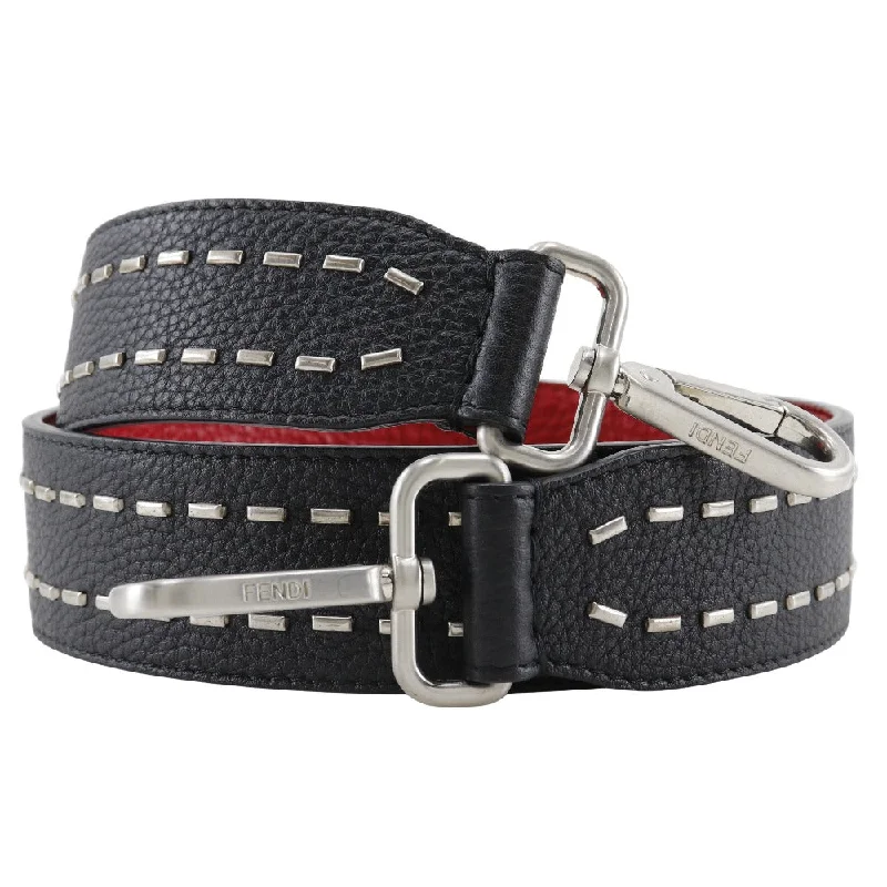 Vintage-Inspired Fendi Leather Shoulder Strap Black/Red Chic Crossbody Bags, Limited Offers Vintage-Inspired Fendi Leather Shoulder Strap Black/Red Chic Crossbody Bags, Limited Offers