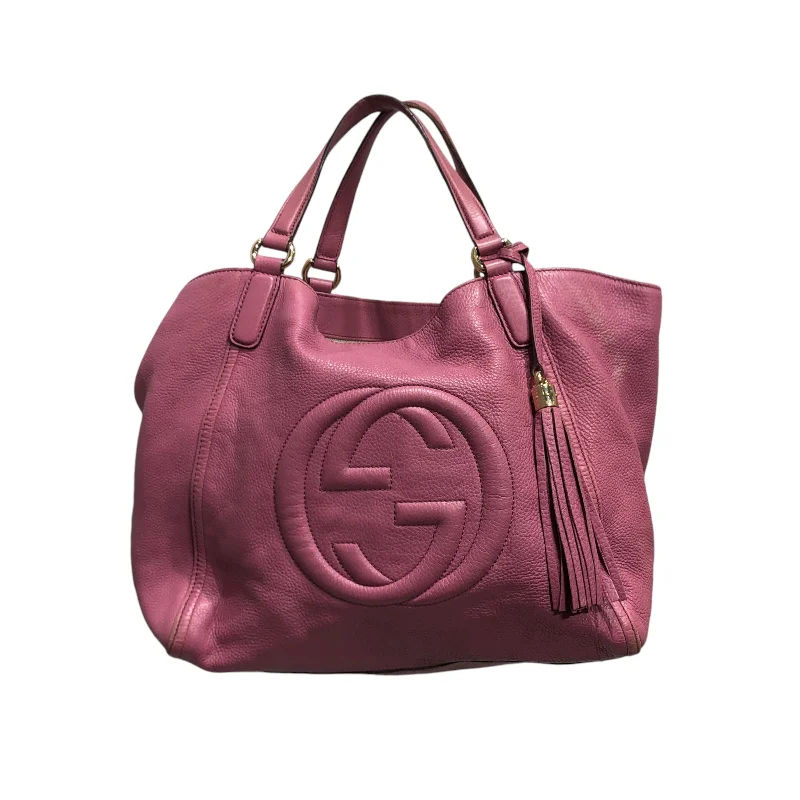 GUCCI/Tote Bag/OS/Leather/PNK/SOHO TOTE PINK