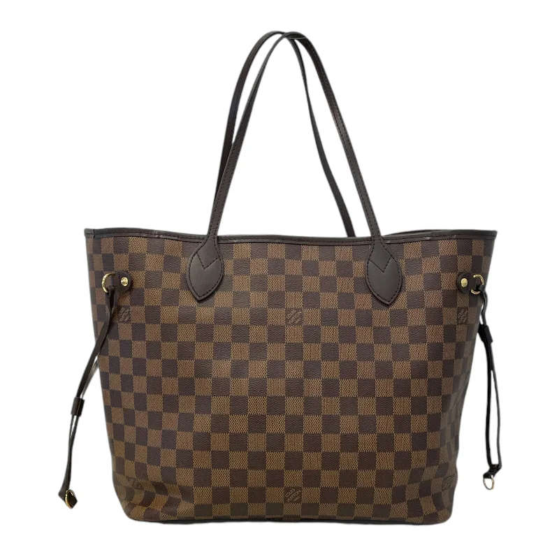 LOUIS VUITTON/Tote Bag/Hombre Check/Leather/BRW/Damier Ebene Neverfull + Pouch