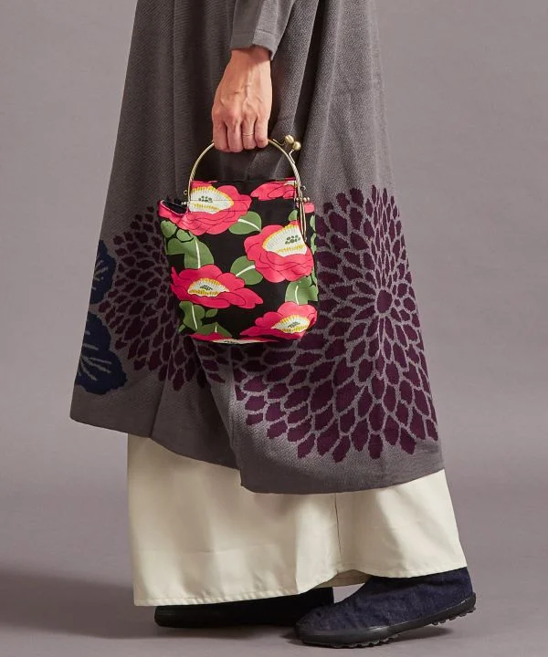 Floral Print GAMAGUCHI Shoulder Bag