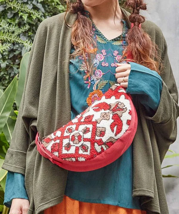 Kilim Pattern Round Shoulder Bag