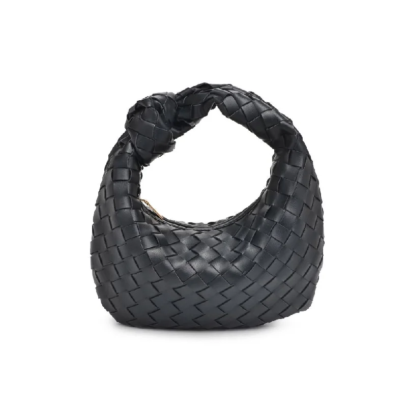 Tracy Woven Clutch- Black