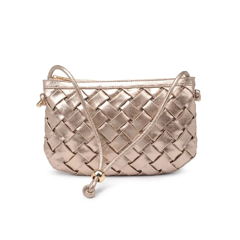 Regina Woven Clutch- Gold