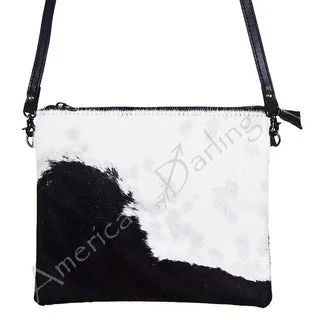 American Darling Black and White Hide Crossbody