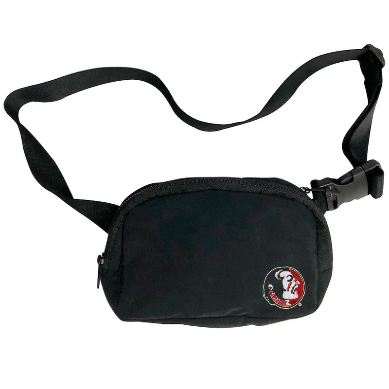 Logo Brands Vault Seminole Logo Belt Bag - Black Affordable Luxury With Top-Quality Handbags Logo Brands Vault Seminole Logo Belt Bag - Black Affordable Luxury With Top-Quality Handbags