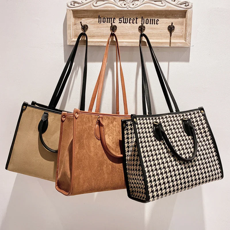 Bird Lattice Portable Elegant Women's Bag 2022 New Large Capacity Tote Elegant Underarm Shoulder Bag