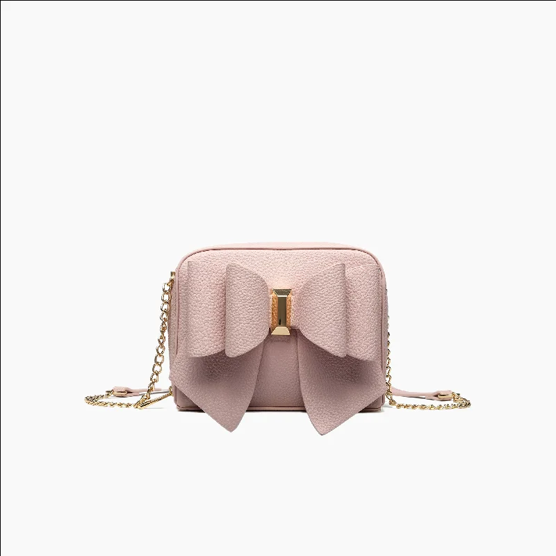 Instant Shipping! Boxy Bow Crossbody: Blush