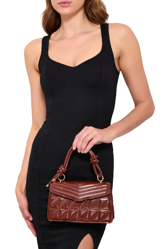 Chevron Quilted Flap Crossbody Handbag