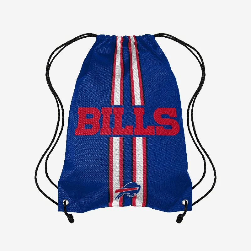 Buffalo Bills Team Stripe Wordmark Drawstring Backpack