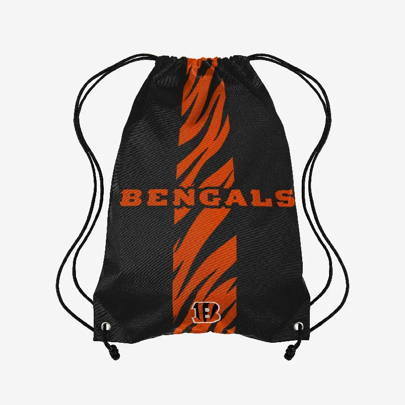 Cincinnati Bengals Team Stripe Wordmark Drawstring Backpack