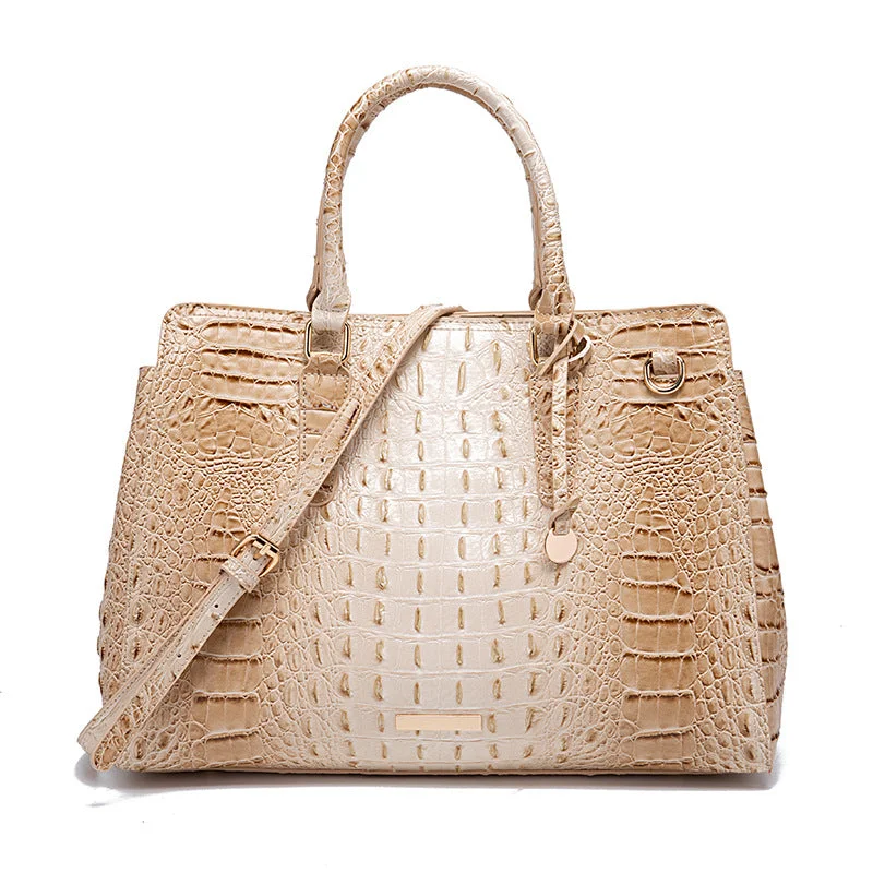 Crocodile Brahman brand Amazon shopify hot selling women's new fashion one shoulder handheld tote bag purses and handbags