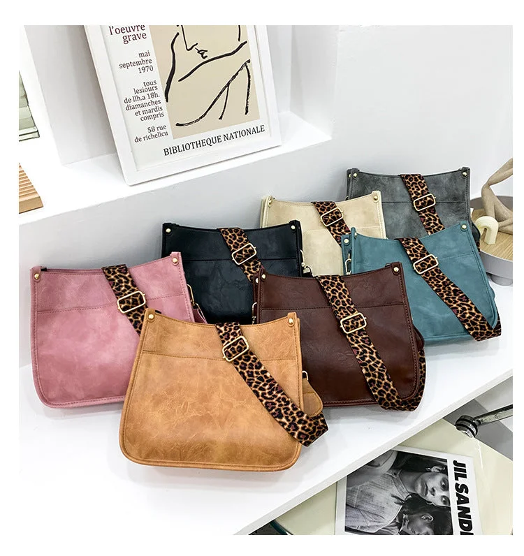 Fashion Women Handbags Shoulder Purse PU Leopard Tote Set  Strap Bag Ahdorned Vegan Leather Messenger Bag Drop Shipping