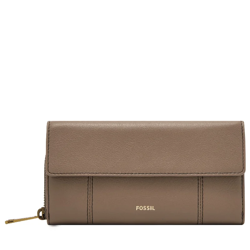 Fossil Women's Jori LiteHide Leather Flap Clutch