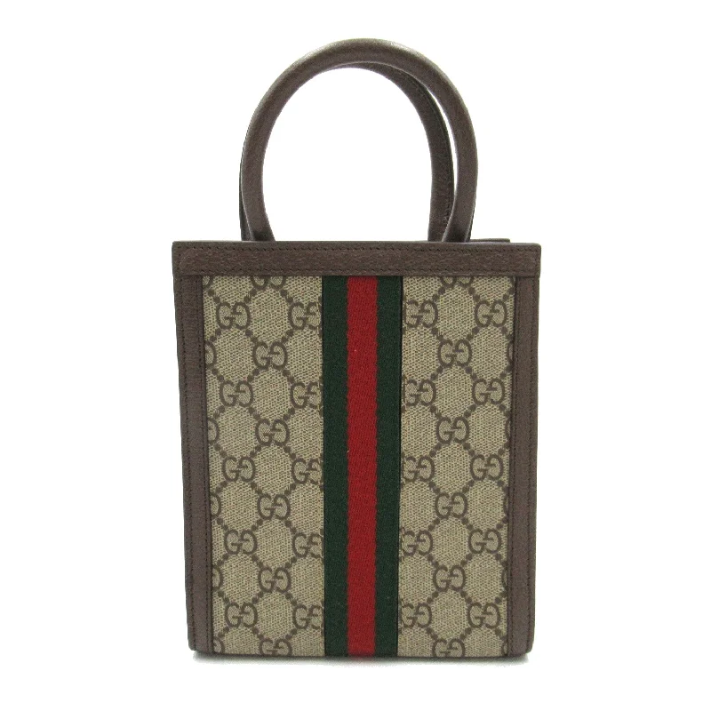 Gucci Super Mini Shoulder Bag PVC Coated Canvas  Beige 77231796IWG8745