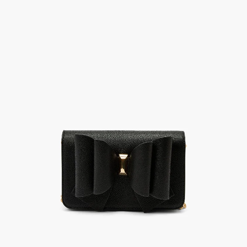 Instant Shipping! Jane Bow Crossbody: Black