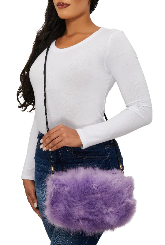 Faux Fur Muff Crossbody Bag