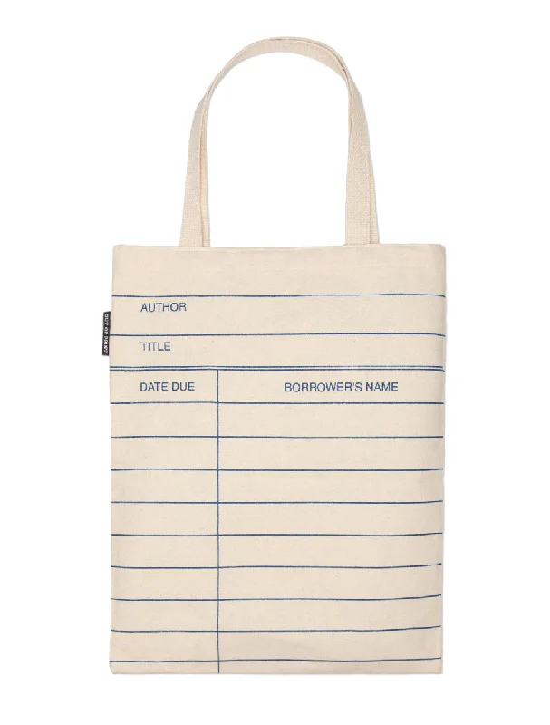 Library Card: Natural tote bag