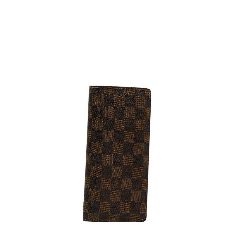 Louis Vuitton Damiere Portfolio Brother Long Wallet N60017 Brown PVC Leather  Louis Vuitton