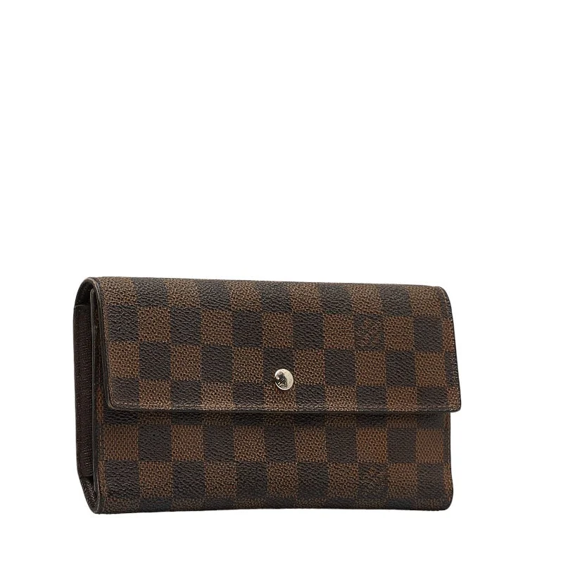 Louis Vuitton Damière N61217 Long Wallet PVC/Leather Evan Brown Ladies, Paris