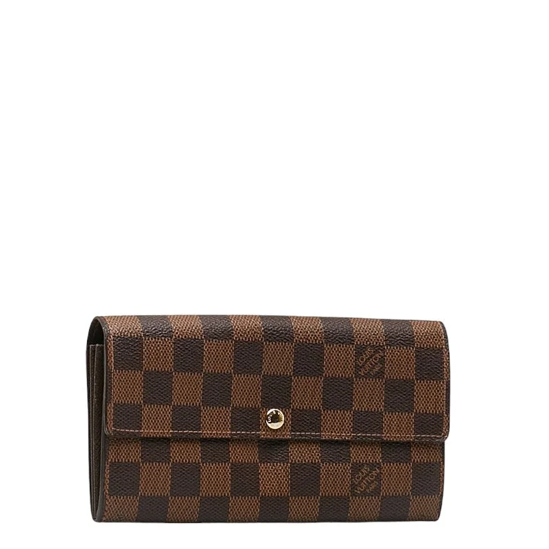 Louis Vuitton Damier Long Wallet Brown Ladies N61734