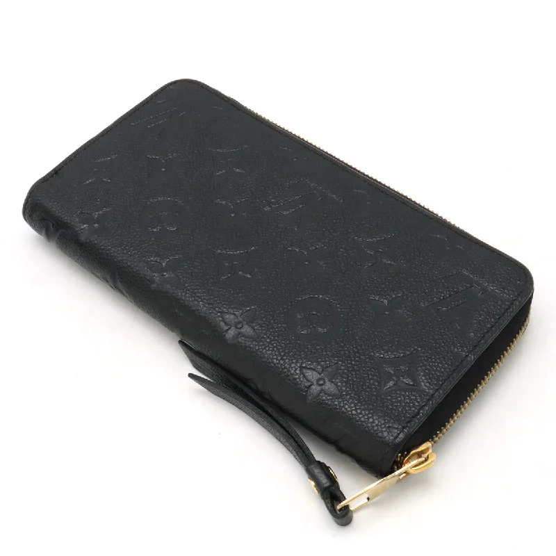 Louis Vuitton Monogram Emplant Zippie Wallet Round Fassner Long Wallet Leather Noir Black M61864