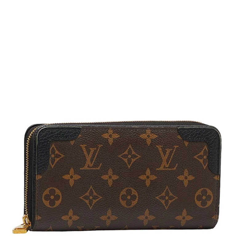 Louis Vuitton Monogram MacArthur Jeep Wallet Retiro Roundfastner Long Wallet M61855 Brown PVC Leather Men LOUIS Vuitton