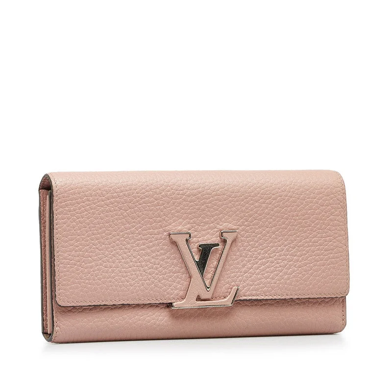 Louis Vuitton Portfolio Capsine Long Wallet M61250 Magnolia Pink Leather  Louis Vuitton