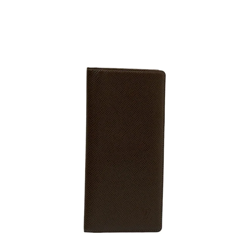 Louis Vuitton TIGRA PORTO 14 CULTCREDI Double Folded Wallet Grizzly Brown Leather Ladies LOUIS VUITTON