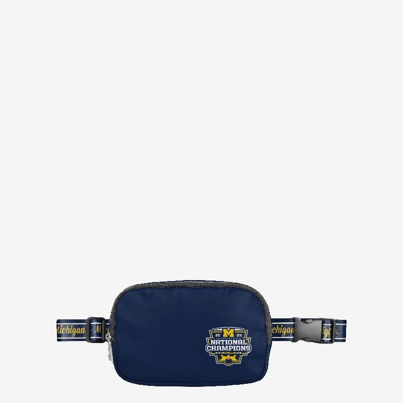 Michigan Wolverines 2023 Football National Champions Team Wordmark Crossbody Belt Bag