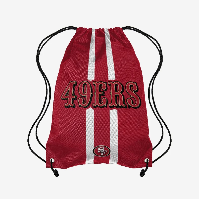 San Francisco 49ers Team Stripe Wordmark Drawstring Backpack