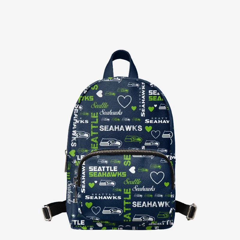 Seattle Seahawks Logo Love Mini Backpack