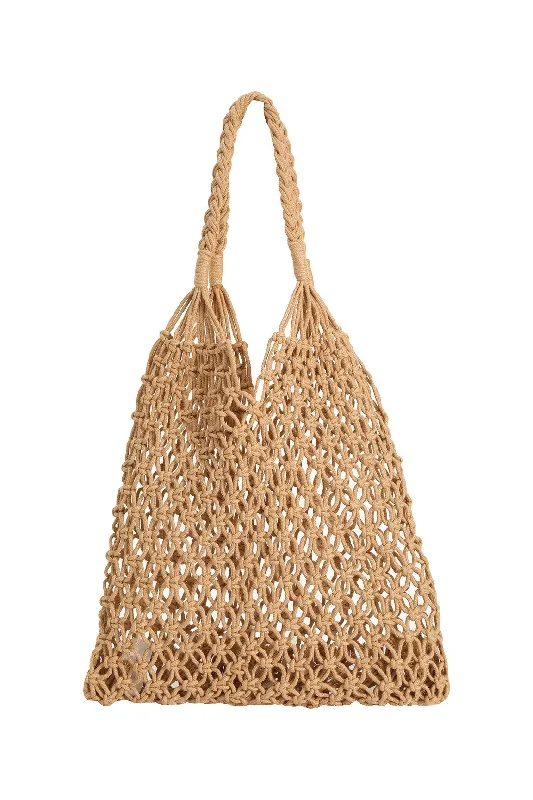 Cotton Rope Open Weave Shopper | CARAMEL | 0562TT