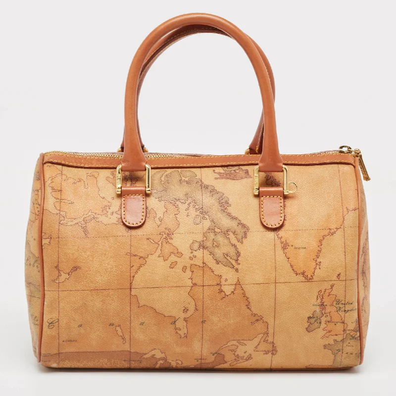 Alviero Martini 1A Classe /brown Geo Classic Boston Bag