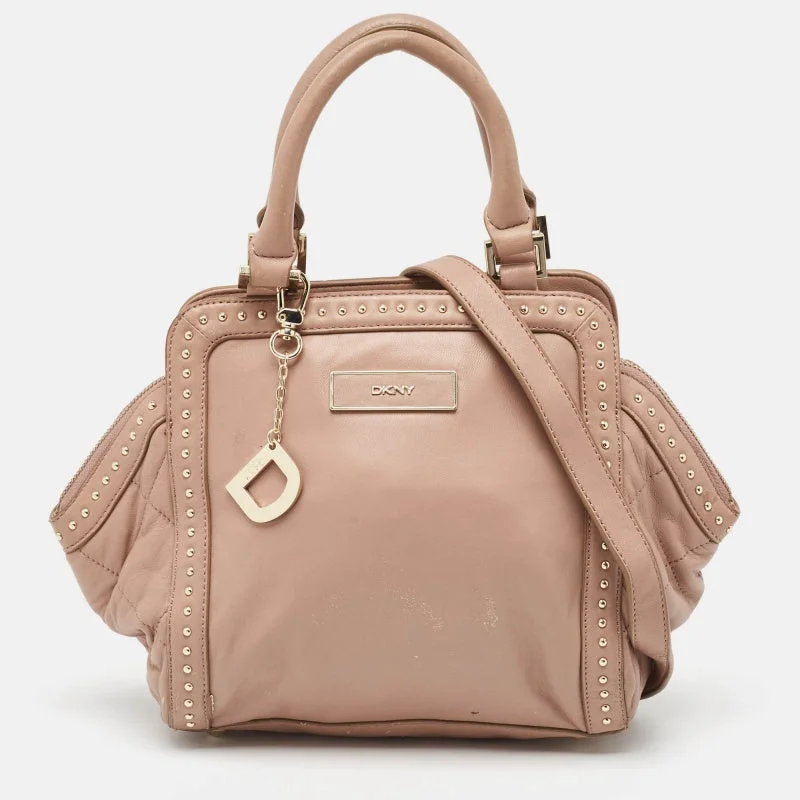 Dkny Old Rose Leather Studded Satchel