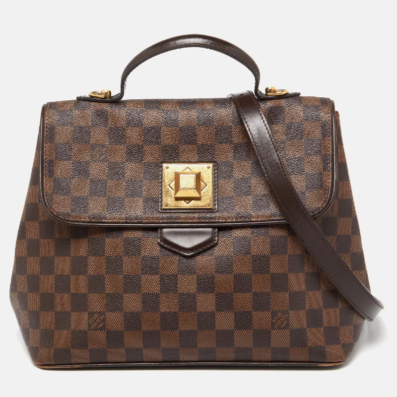 Louis Vuitton Damier Ebene Canvas Bergamo Mm Bag