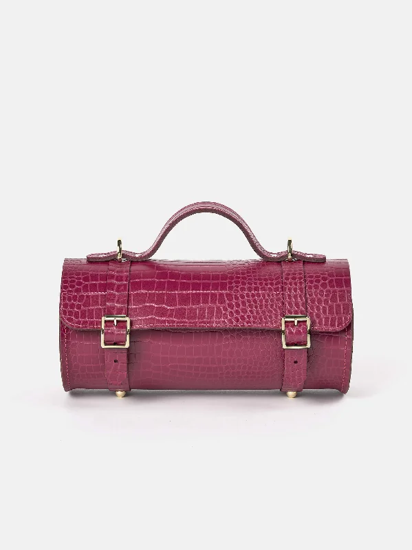 The Bowls Bag - Magenta Croc