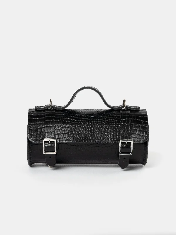 The Mini Bowls Bag - Black Croc