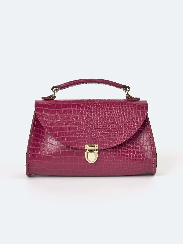 The Mini Poppy - Magenta Croc