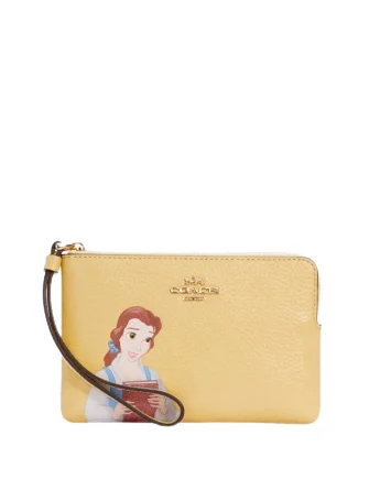 Coach Disney X Coach Corner Zip Wristlet With Belle