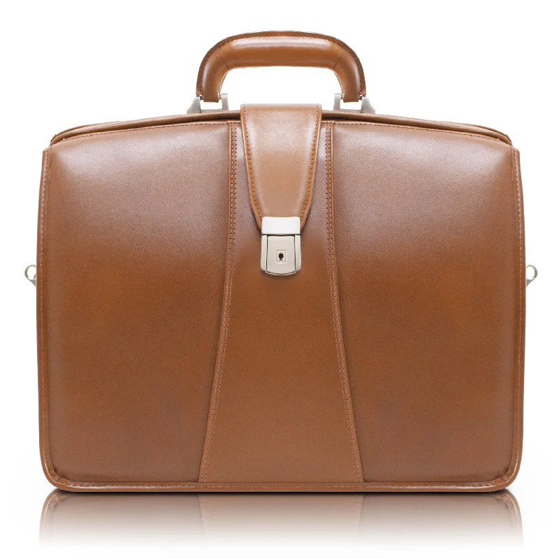 HARRISON | 17" Leather Partners Laptop Briefcase