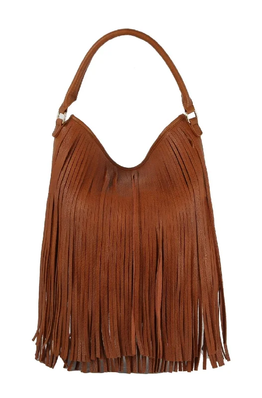 JY0465 Hana Boho Fringe Hobo Bag