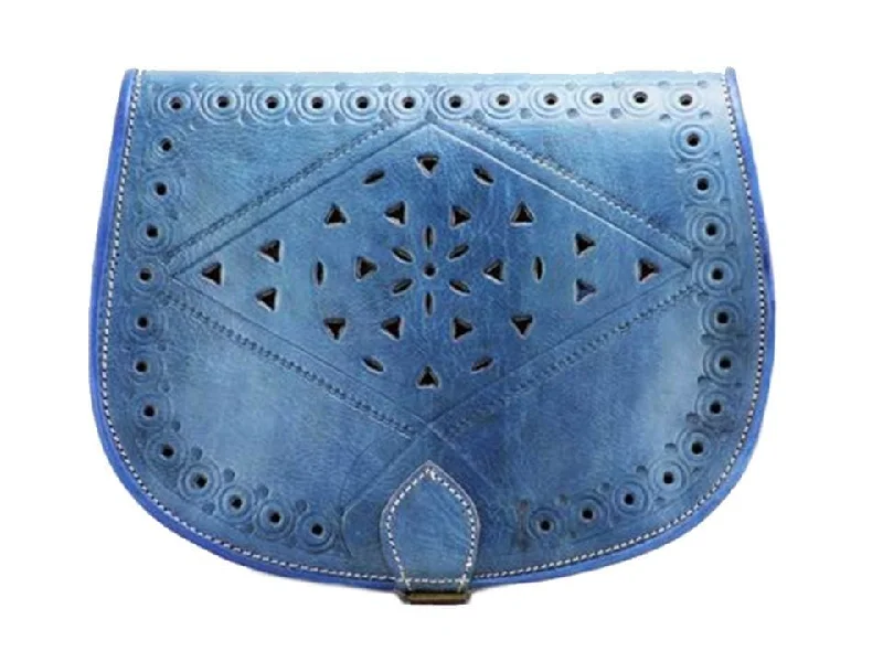 Bahia Leather Satchel - Blue