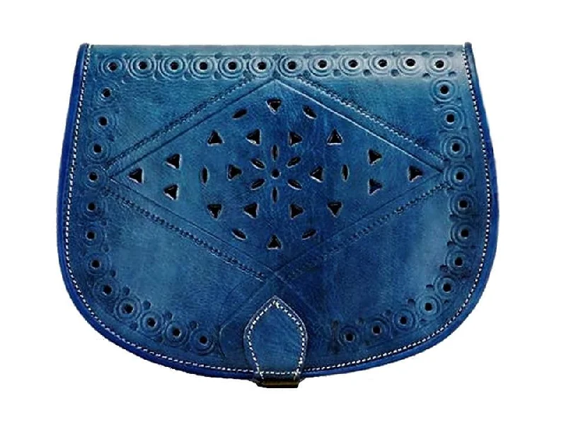 Bahia Leather Satchel - Dark Blue