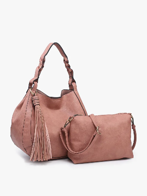 Eloise Vegan Large Tassel Hobo