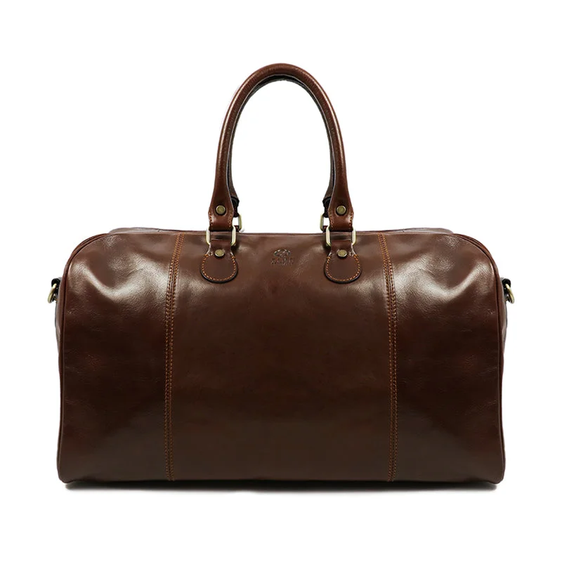 Leather Duffel Bag Weekender Bag - The Count of Monte Cristo