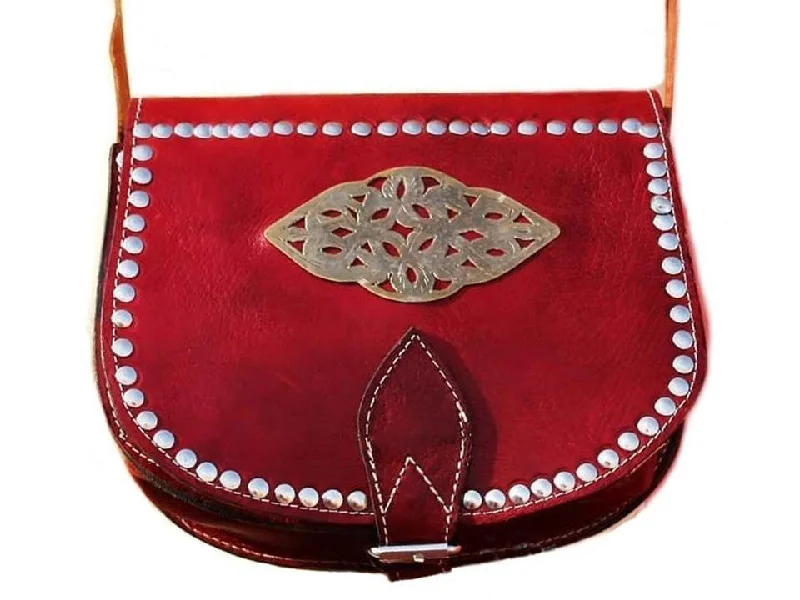 Médaillon Leather Bag - M'damma - Red