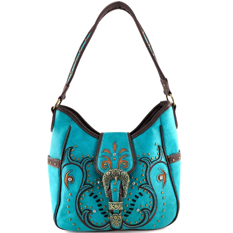 Patina Girl Western Buckle Hobo Bag