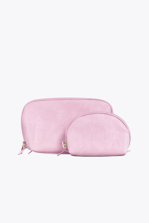 The Cosmetic Pouch Set in Atlas Pink