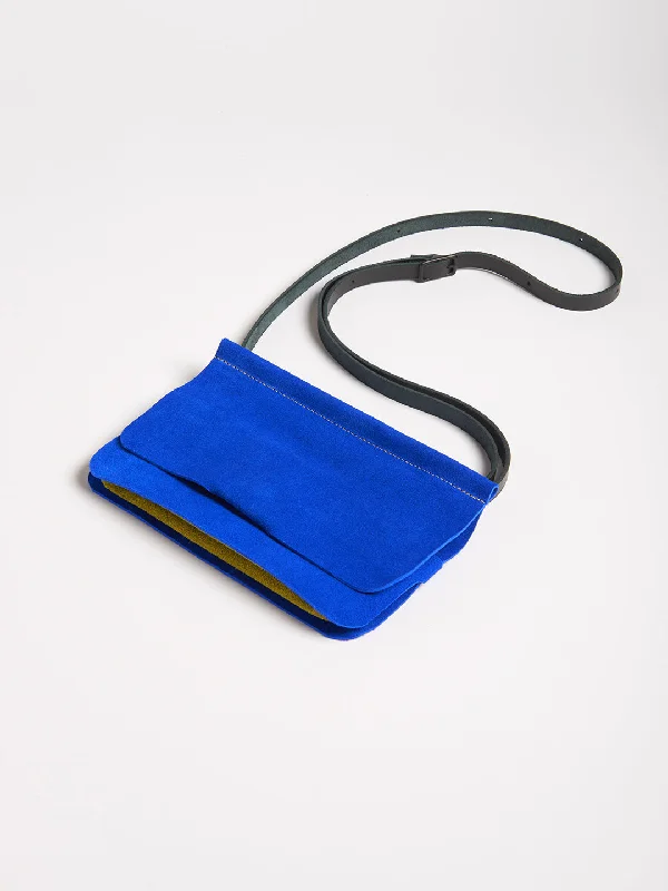 The Novella bag - Electric blue suede leather