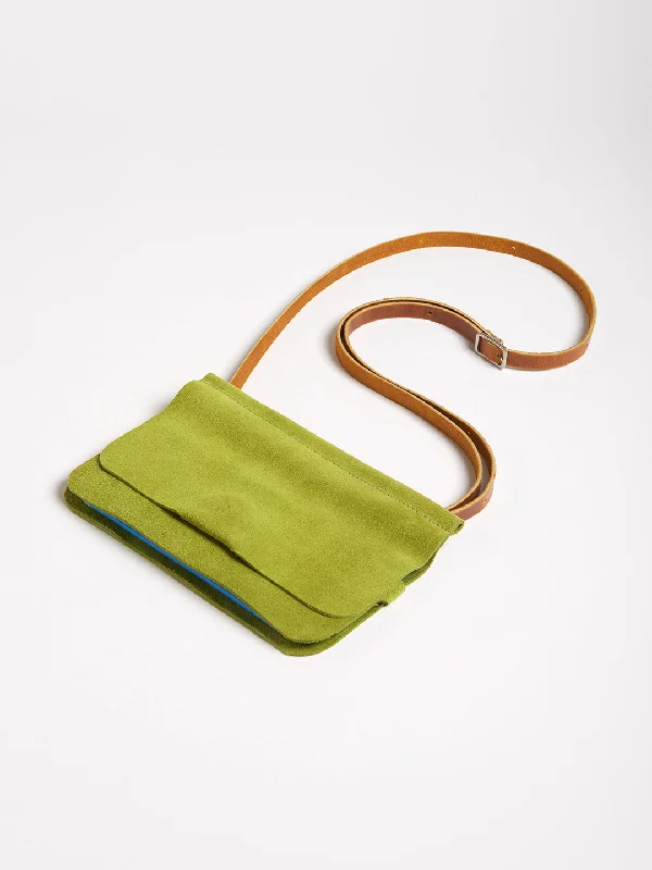 The Novella bag - Moss green suede leather